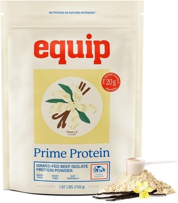 Equip Foods Prime Protein Powder | Clean, Grass Fed Beef Protein Powder | Car...