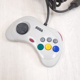 Japanese Sega Saturn White Console Bundle with 3 Games 2 Controllers & Cables
