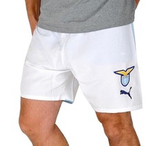 Puma Lazio Rom Herren Fußball Hose Short Bermuda Trainingshose weiß/blau Gr.XS