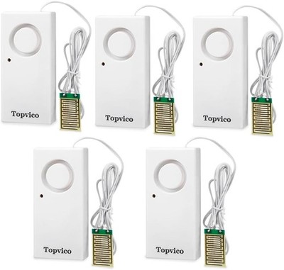 Topvico Water Alarm Leak Detector Moisture Sensor for Basements Sump white 