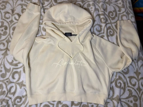 OFF WHITE Felpa con cappuccio Alphalete Crop