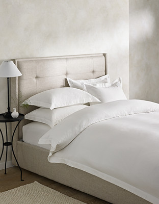 Brandneu mit Etikett The White Company Casper 400 Fadenzahl Bettbezug Kaisergröße weiß