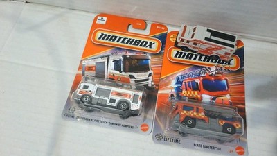 Matchbox Fire Truck Lot Blaze Blaster III 2021 Scania XT Hazard Squad Comb. Ship