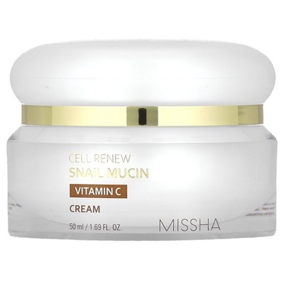 Cell Renew Snail Mucin, Vitamin C Cream , 1.69 fl oz (50 ml)