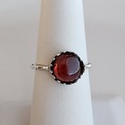925 Sterling Silver 3.92 Ct Cabochon Natural Garnet Size 7.5 Cocktail Ring — photo 1