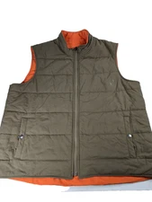 Duluth Trading Co Reversible Vest Brown Hunter Orange XL Outdoor Hunting Nylon