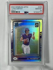 2024 Panini Donruss Optic - Rated Rookie J.J. McCarthy #235 Holo Prizm PSA 10