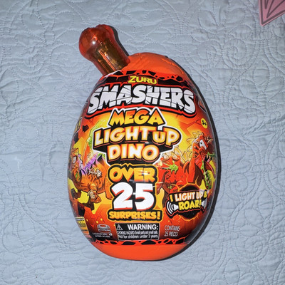 ZURU Smashers Mega Light Up Dino Surprise Egg Interactive Toy w/ 25+ Surprises