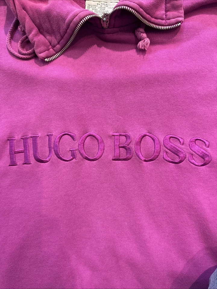 Moletom Hugo Boss XL bordado 1/4 zíper vintage Rocky Balboa - Imagem 4 de 4
