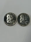 1961 &1962 Franklin Half Dollar CHOICE GEM BRILLIANT PROOF ULTRA NICE 90% Silver