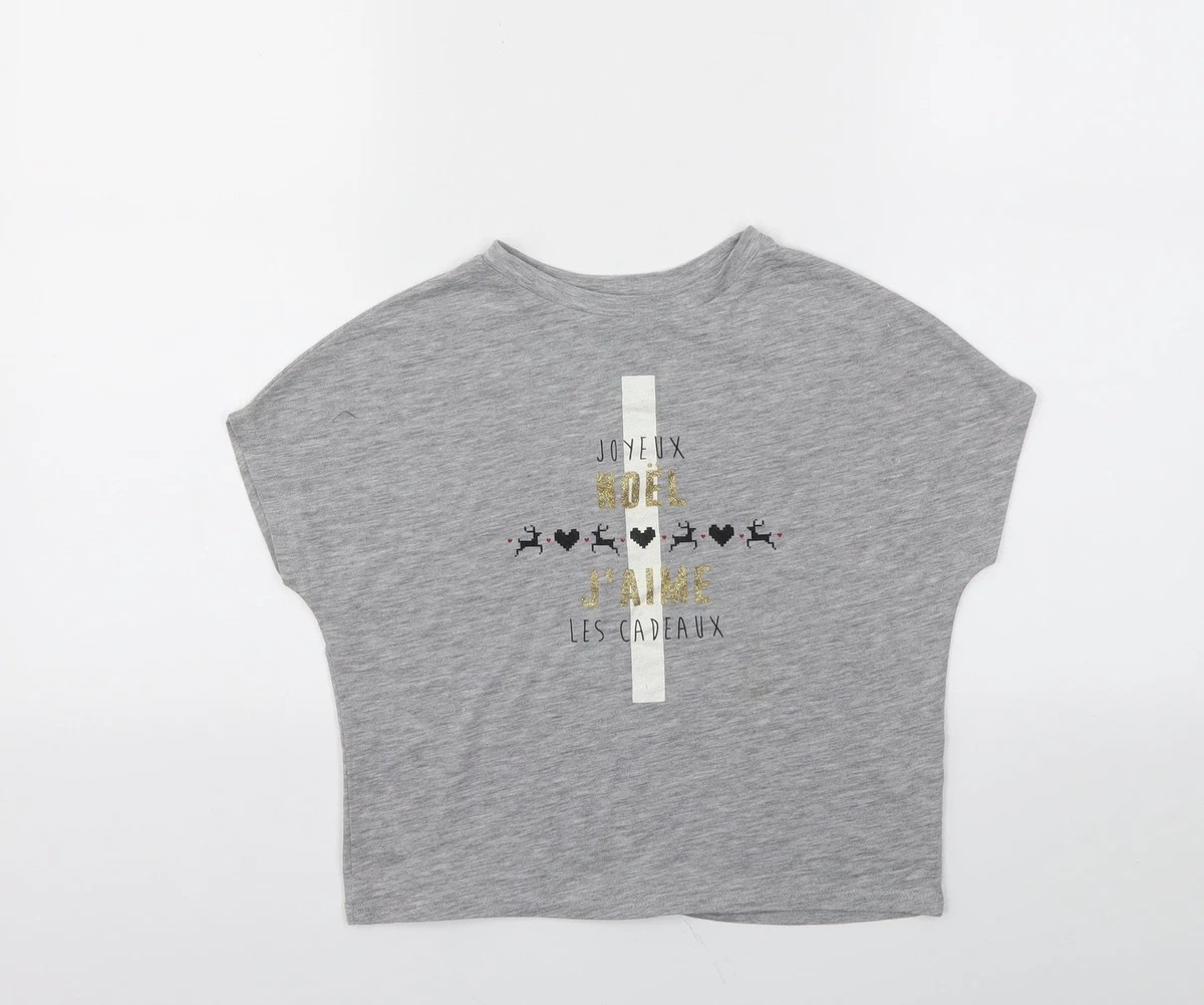 T-shirt Graphique River Island Pour Fille, 13-14 Ans, Beige, 100% Coton (occasion Parfait état)