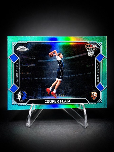 2025-26 Topps Chrome Update Cooper Flagg RC Aqua /199 Moment In Time MT-16 DUKE