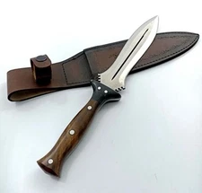 Double-Edged handmade Fix Blade hunting dagger boot knife survival EDC 12”