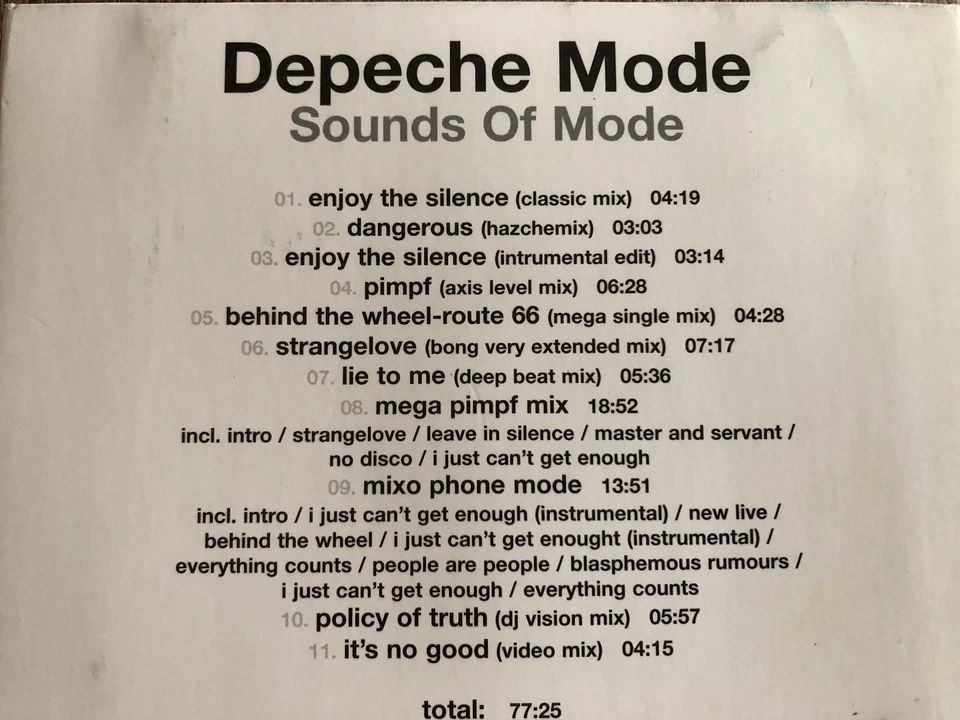 Depeche Mode Sounds of Mode - Bootleg for DJ use - Bild 4 von 4