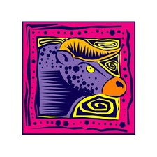 Men's 100 Silk Pocket Square Constellation Series Taurus 53cm 21" Hand rolled