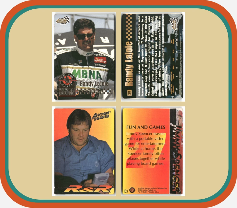 Lote de 33 tarjetas NASCAR 1994-95 llenas de acción - aspecto excelente + insertos Wallace de oro de 24 quilates Foto 4 de 4