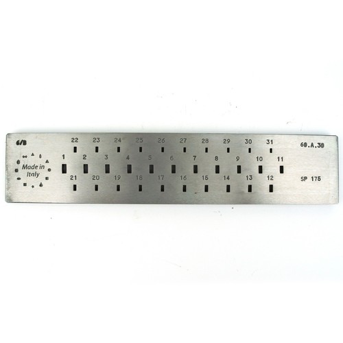 Stahl Ziehplatte Rechteckig 30 Loch Ø6.00 - Ø3.00mm (Made IN Italy )- TD432 - Bild 2 von 2
