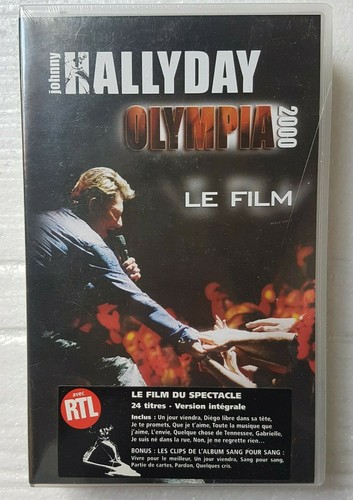 JOHNNY HALLYDAY ( VHS NEUVE ) ♦ "OLYMPIA 2000" - LE FILM ♦