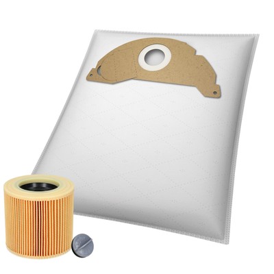 Staubsaugerbeutel Vlies +/- Filter für Kärcher MV 2 , WD 2 , A 2000 - A 2099