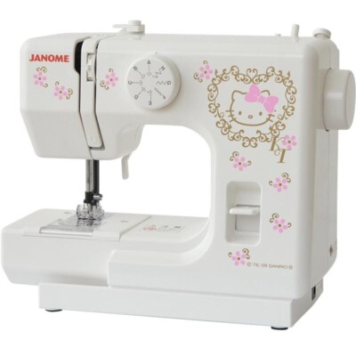 JANOME Hello Kitty KT-35 Nähmaschine kompakt elektrisch weiß 100V zum Basteln