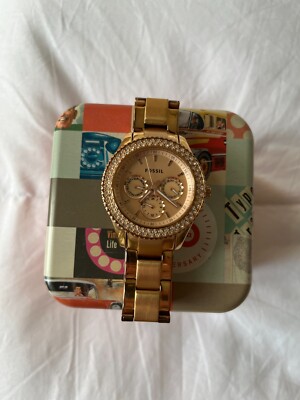 Fossil Stella Three-Hand Rose Gold-Tone Stainless Steel Women's Watch