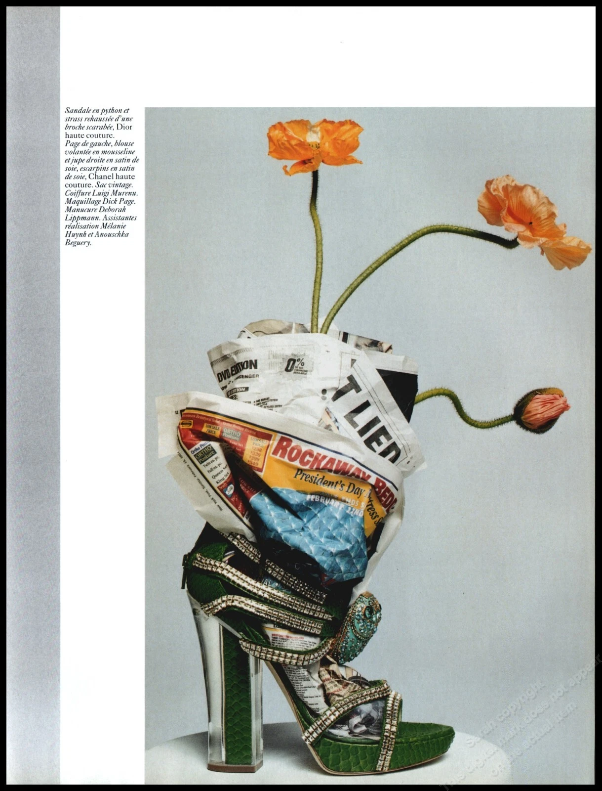 2004 DIOR talons hauts magazine publicité imprimée chaussures mode femmes   1 pg
