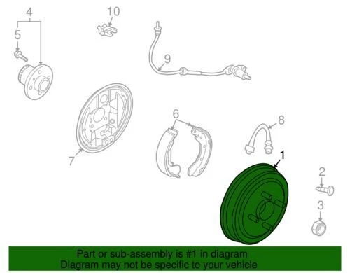 Tambor de freno trasero OEM NUEVO 2005-2015 GM Chevrolet Pontiac Aveo5 Spark Aveo 96470999 Foto 3 de 3