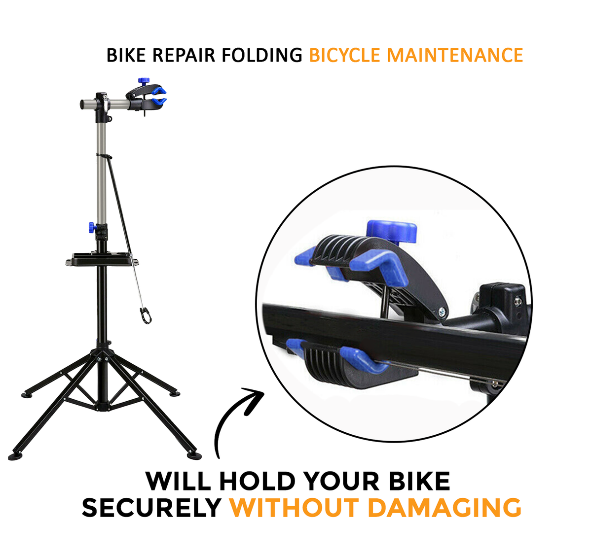 Support réparation vélo pieds d'atelier stand hauteur réglable 105-185 cm 50 kg | Leroy Merlin