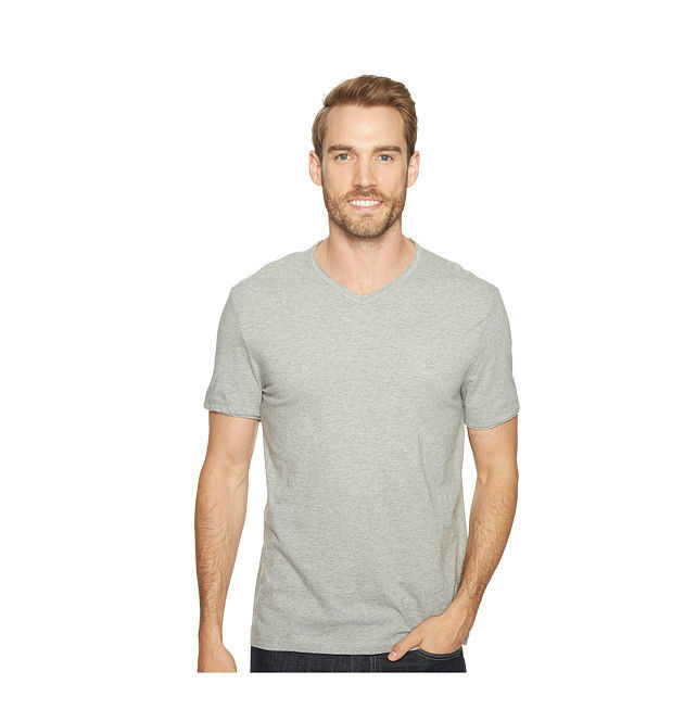 's Short Sleeve Mixed Media V-neck T-shirt S-l