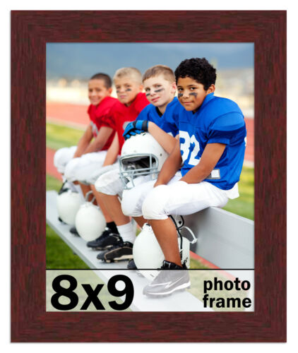 8x9 Frame Brown Picture Frame Complete Modern Photo Frame UV Acrylic, Acid Free