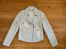 $158 Anthropologie Dolan Women's XS Rossi Eyelet Moto Jacket Blazer