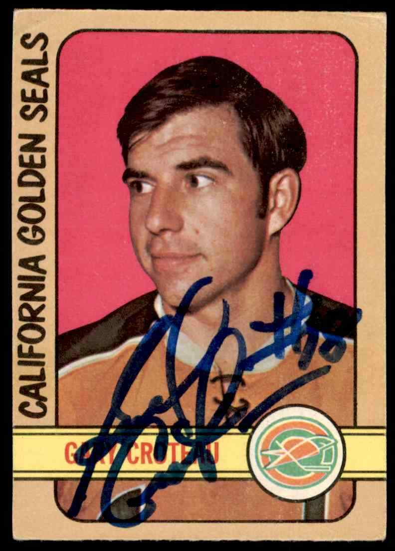 1972-73 O-Pee-Chee Signed Autographed Card #3 Gary Croteau