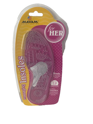 New Maxam Ideal Living Massaging Insoles for Women *Fits Size 7-9 Shoe*