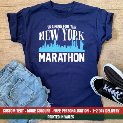 Ladies Training For New York Marathon T Shirt Miles Race Running Gift  Sports UK