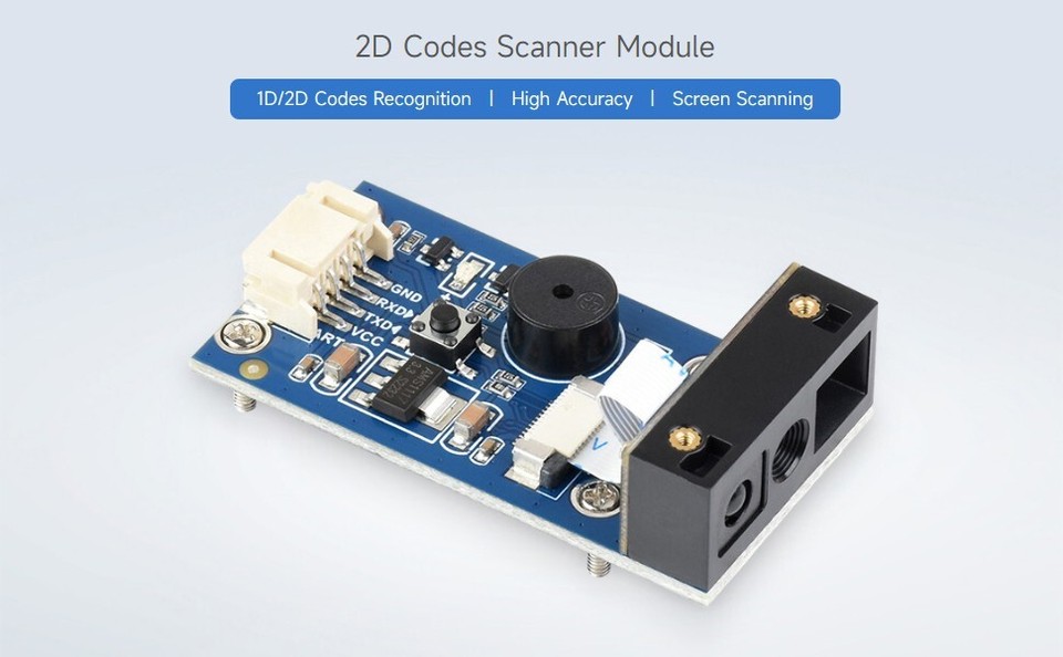 Waveshare 2D Codes Scanner Module Support High Accuracy Barcode ...