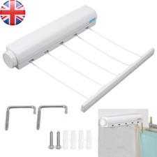Retractable Pullout Clothes Airer Washing Line 5 Line Wall Mounted Dryer Laundry