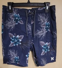 Hurley Men's Hibiscus Hawaiian Floral Print Boardshorts sz 30 Swinsuit