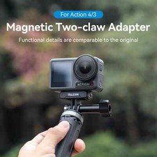TELESIN Magnetic Two Claw Adapter For DJI Osmo Action 5 Pro/4/3 Accessories