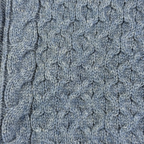 Odd Molly 732 Cable Knit Fisherman Turtleneck Sweater Large 3 Blue Cotton A-Line - Picture 5 of 13