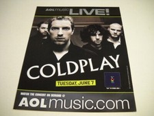 COLDPLAY release K&Y - in stores on Tuesday, June 7, 2005 Promo Poster Ad