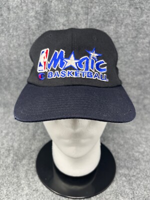 Vintage Champion Orlando Magic Hat Cap Snap Back Black NBA Basketball 90s