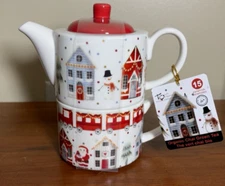 15 Pyramids, Touch Organic Chai Tea For One, Teapot/Mug Christmas Set, New
