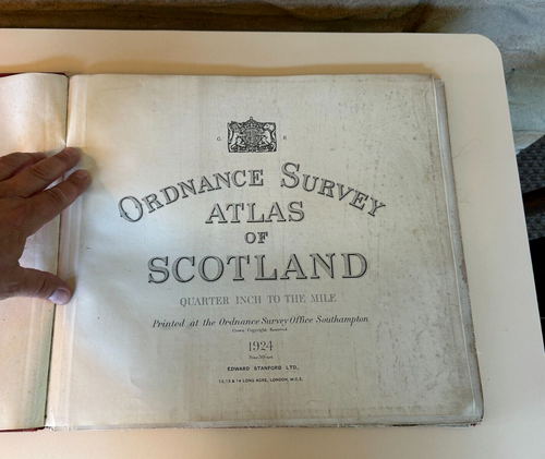 1924 Ordnance Survey Map of Scotland Book 18 Folios on Linen Southhampton Office - Picture 2 of 23