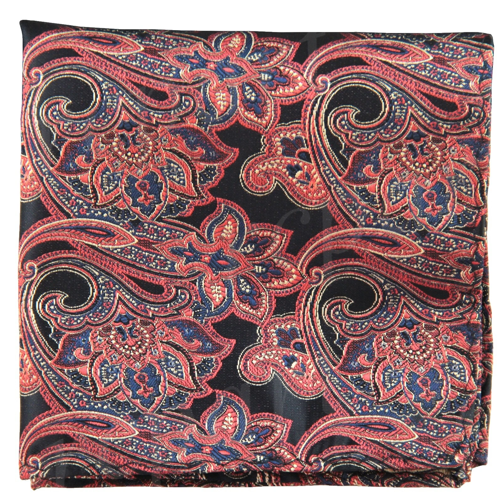 Poliéster Paisley Pañuelos cuadrados de bolsillo para hombres