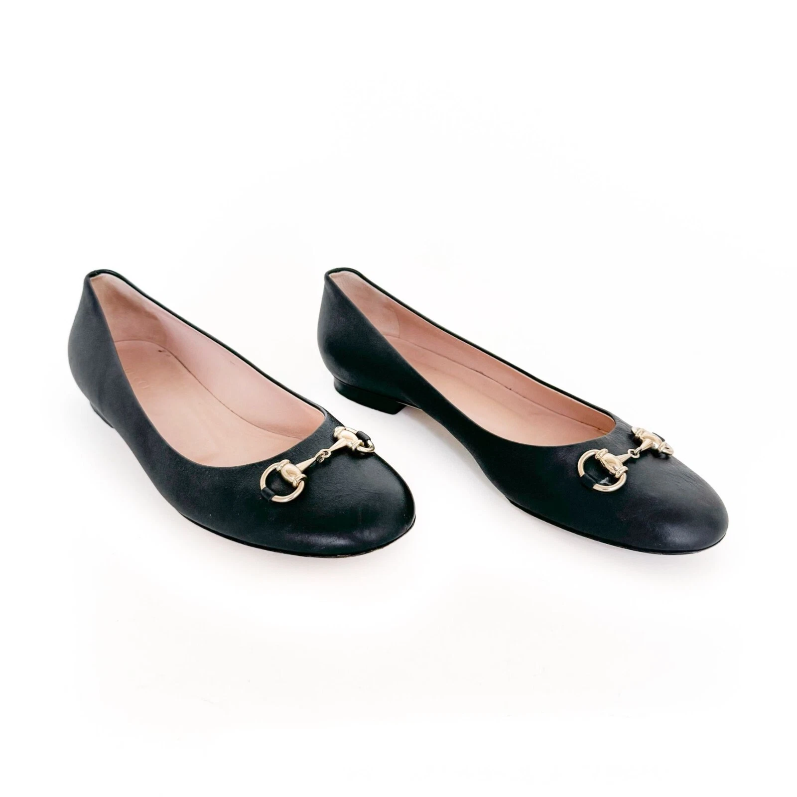 Ballerine plate Gucci Horsebit Ballet taille 40,5 US 10,5 boucle cuir noir