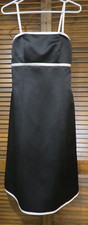 WTOO by Watters and Watters Size 8 Women's Black Dress w/White Accents