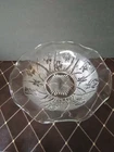 Jeannette IRIS & HERRINGBONE Depression Glass 9 1/2” Ruffled Serving Bowl