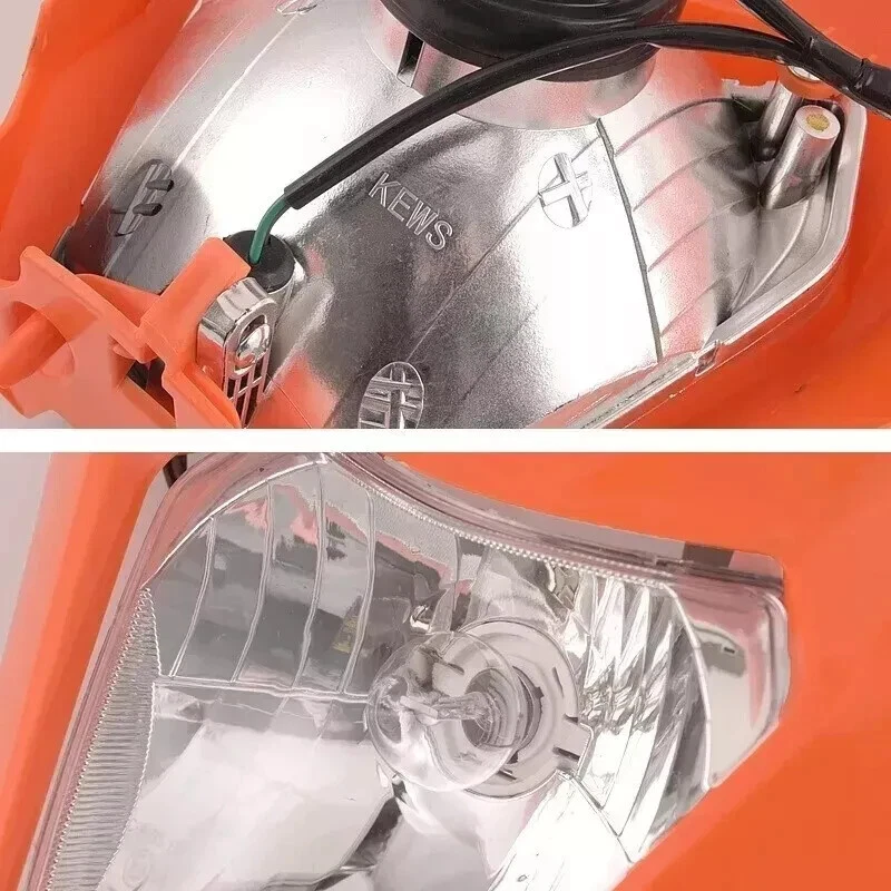 For KTM SXF XCWF EXC 125 250 300 350 Orange Motorcycle Dirt Bike Headlight - Image 4 of 4