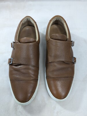 Taft Shoes Mens Dress Sneaker 10 Brown Leather Criss Cross  display picture 2