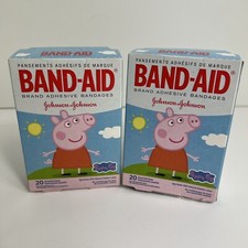 Band-Aid Brand Bandages Peppa Pig Assorted Sizes Decorated Band Aids Lot Of 2